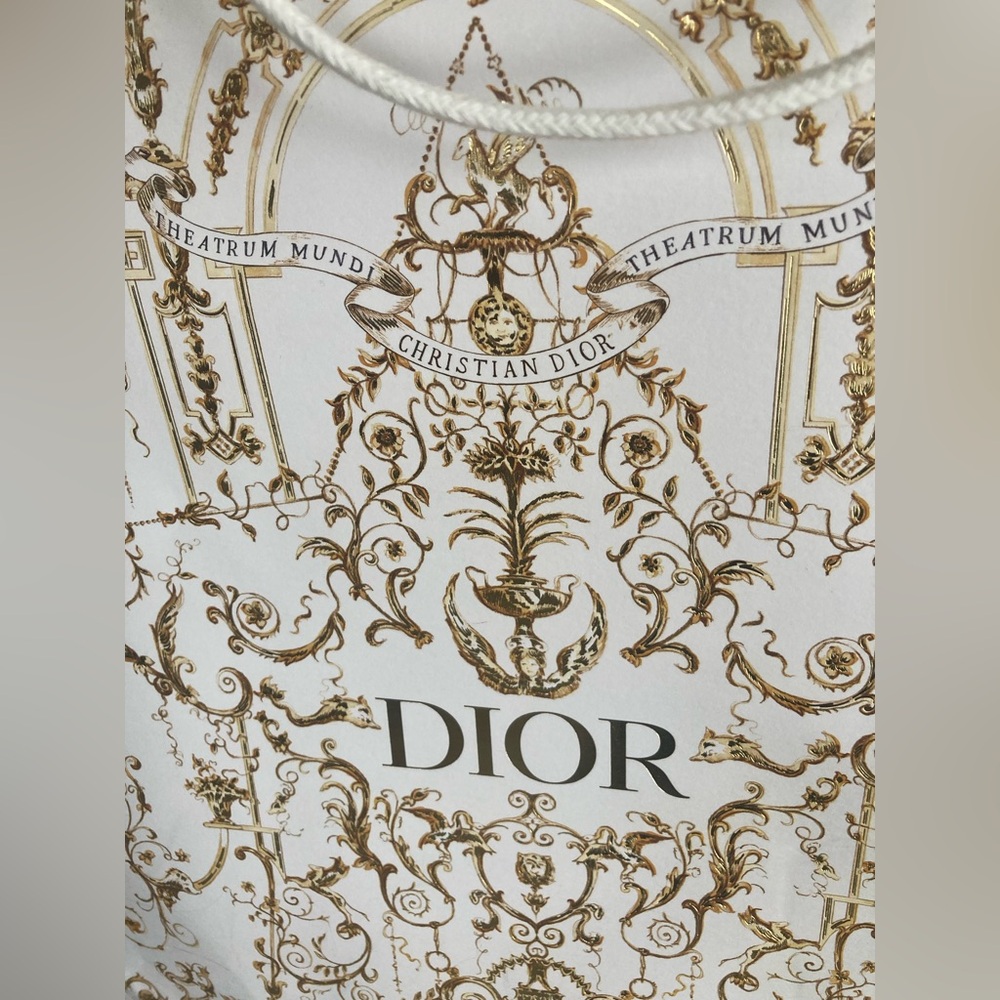 Christian Dior Limited Edition White and Gold Tote Bag